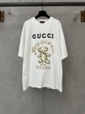 Gucci 26SSFashion Embroidered Bear Logo T-shirt Couple Casual Loose Short Sleeve