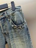 Gucci 26SS Fashion Retro Horseclip Washed Casual Jeans