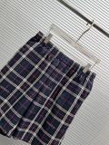 Gucci Classic Embroidered Logo Casual Versatile Checkered Shirt Shorts Set