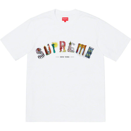 Supreme City Arc Tee City Embroidered Logo Arc Rainbow Short Sleeve T-shirt