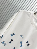 Dior 26SS New Fashion Bow Printed Short Sleeve Couple Casual Versatile T-shirt