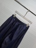 Chanel 26SS Women's Fashion Embroidered Logo Elastic Waist Casual Wide Leg Pants