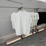 Moncler Fashion Denim Patch Embroidered Round Neck T-shirt Couple Casual Loose Short Sleeve