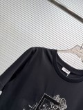 Chanel Fashion Embroidered Flower Round Neck T-shirt  Women's Casual Versatile Short Sleeves