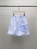 Louis Vuitton Fashion Embroidered Logo Splicing Casual Short Sleeved Shirt Shorts Set