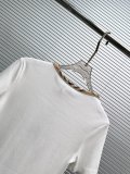 Burberry Fashion Embroidered War Horse One Neck T-shirt Women's Versatile Short Sleeves