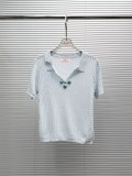 Chanel Women's Fashion Elegant Hollow Knitted Shirt