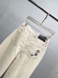 Louis Vuitton Fashion Vintage Jacquard Versatile Straight leg Jeans
