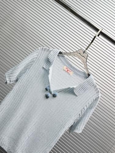 Chanel Women's Fashion Elegant Hollow Knitted Shirt