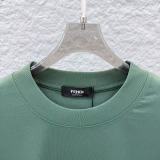 Fendi Fashion 3D Logo Round Neck T-shirt Couple Casual Loose Short Sleeve