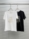 Chanel Fashion Embroidered Flower Round Neck T-shirt  Women's Casual Versatile Short Sleeves