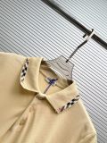 Burberry Classic Embroidered War Horse Grid Flip Collar Flip Collar Short Sleeve