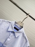 Louis Vuitton Fashion Embroidered Logo Splicing Casual Short Sleeved Shirt Shorts Set