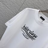 Balenciaga Fashion 3D Logo Printed Round Neck T-shirt Couple Casual Loose Short Sleeve