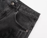 Chrome Hearts 26SS Couple Classic Inkjet Cross Denim Shorts