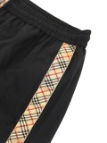 Burberry Classic Checkered Ribbon Quick Drying Shorts Unisex Casual Loose Sports Shorts