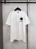 Burberry Fashion Sun Clock Embroidered T-shirt Couple Loose Casual Short Sleeve