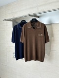 Versace 26SS Fashion V-neck Knitted Short Sleeved Polo Shirt