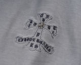 Chrome Hearts 26SS Classic Embroidered Patchwork Cross Short Sleeve Couple Casual Loose T-shirt