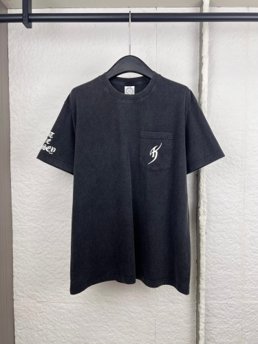 Chrome Hearts Classic Cross Wash T-shirt Couple Loose Casual Short Sleeve