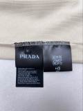 Prada Classic Triangle Logo Waffle T-shirt Couple Loose Casual Short Sleeve