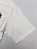 Burberry Fashion Sun Clock Embroidered T-shirt Couple Loose Casual Short Sleeve