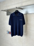 Versace 26SS Fashion V-neck Knitted Short Sleeved Polo Shirt