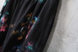 Balenciaga New Couple Embroidered Logo Graffiti Splash Ink Printed Casual Pants