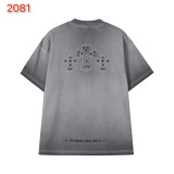 Chrome Hearts 26SS Classic Embroidered Patchwork Cross Short Sleeve Couple Casual Loose T-shirt