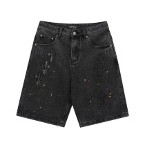 Chrome Hearts 26SS Couple Classic Inkjet Cross Denim Shorts
