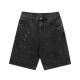 Chrome Hearts 26SS Couple Classic Inkjet Cross Denim Shorts