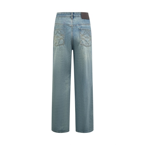 Loewe Fashion Versatile Embroidered Washed Casual Jeans