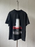 Balenciaga Fashion Damaged Logo Printed Washed T-shirt Couple Loose Casual Short Sleeve
