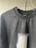 Balenciaga Fashion Damaged Logo Printed Washed T-shirt Couple Loose Casual Short Sleeve