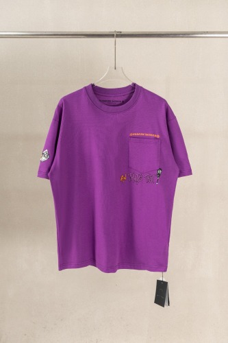 Chrome Hearts 26SS Fashion Embroidered Printed T-shirt Unisex Casual Oversize Short Sleeve