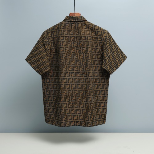 Fendi Classic Full Logo Casual Versatile Short Sleeve Shirt