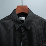 Dior New Classic Full Logo Casual Versatile Short Sleeve Shirt