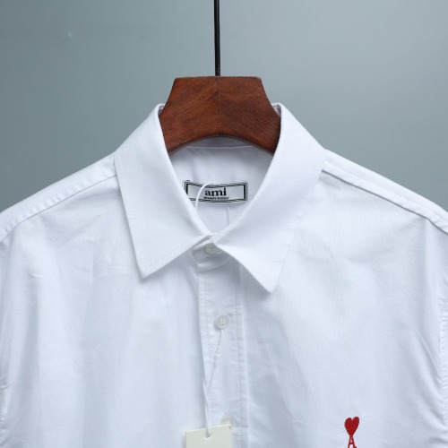 Ami Paris Classic Embroidered Love Leisure Versatile Short Sleeve Shirt