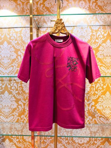 Loewe Fashion Logo Printed Short Sleeve Couple Casual Loose T-shirt