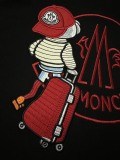Moncler Fashion Heavy Industry Embroidery Color Contrasting Round Neck T-shirt Couple Casual Short Sleeve