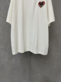 Moncler Fashion Heavy Industry Embroidery Color Contrasting Round Neck T-shirt Couple Casual Short Sleeve