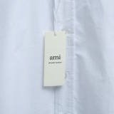 Ami Paris Classic Embroidered Love Leisure Versatile Short Sleeve Shirt