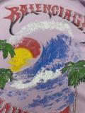 Balenciaga 26SS Fashion Wave Coconut Tree Printed T-shirt Couple Casual Oversize Short Sleeve