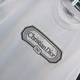 Dior Classic Embroidered Logo Round Neck T-shirt Couple Casual Versatile Short Sleeve