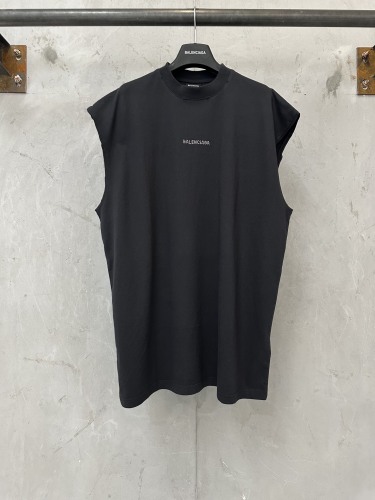Balenciaga Couple Fashion Hot Diamond Logo Versatile Sleeveless Tank Top