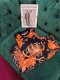 Gucci Fashion Flower Crown Printed Short Sleeve Unisex Casual Loose Shorts Set
