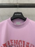 Balenciaga 26SS Fashion Wave Coconut Tree Printed T-shirt Couple Casual Oversize Short Sleeve