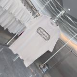 Dior Classic Embroidered Logo Round Neck T-shirt Couple Casual Versatile Short Sleeve