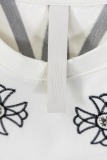 Chrome Hearts Classic Heavy Embroidered Cross T-shirt Couple Casual Oversize Short Sleeve