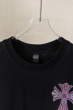 Chrome Hearts Fashion Hot Diamond Horseshoe Cross T-shirt Couple Casual Oversize Short Sleeve
